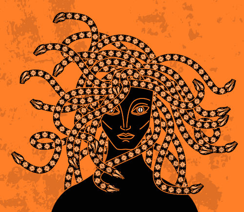 Medusa era uma Górgona conhecida por ser capaz de transformar em pedra aqueles que olhavam diretamente para o seu rosto.
