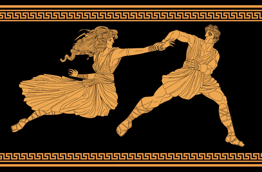  IlustraÃ§Ã£o representando o rapto da deusa grega PersÃ©fone realizado por Hades.