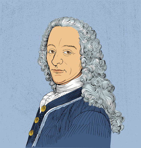 Voltaire foi um dos grandes intelectuais do Iluminismo.[1]