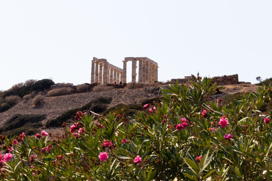 RuÃ­nas de um templo dedicado a Poseidon, na GrÃ©cia