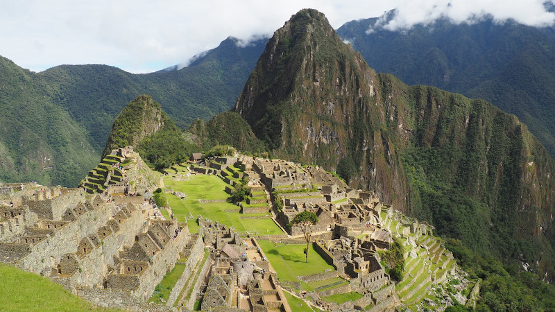 Vista aÃ©rea de Machu Picchu, em Cusco, no Peru.