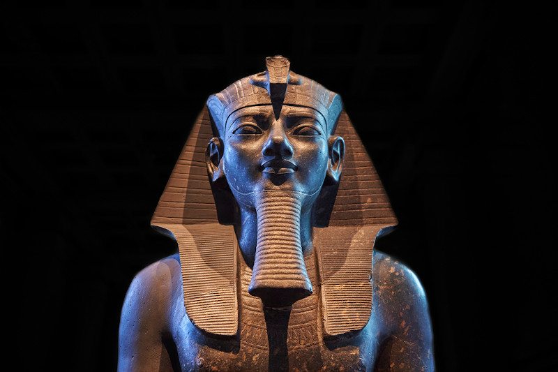 EstÃ¡tua do faraÃ³ Amenhotep III no Museu BritÃ¢nico, em Londres. [1]