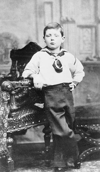 Winston Churchill com sete anos de idade.