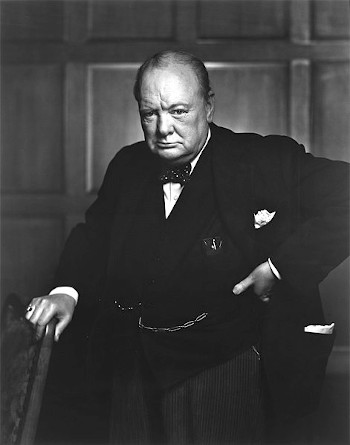 Sir Winston Churchill, quando era primeiro-ministro da Inglaterra.