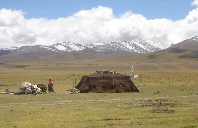  InstalaÃ§Ãµes de pessoas que praticam nomadismo no Tibete.