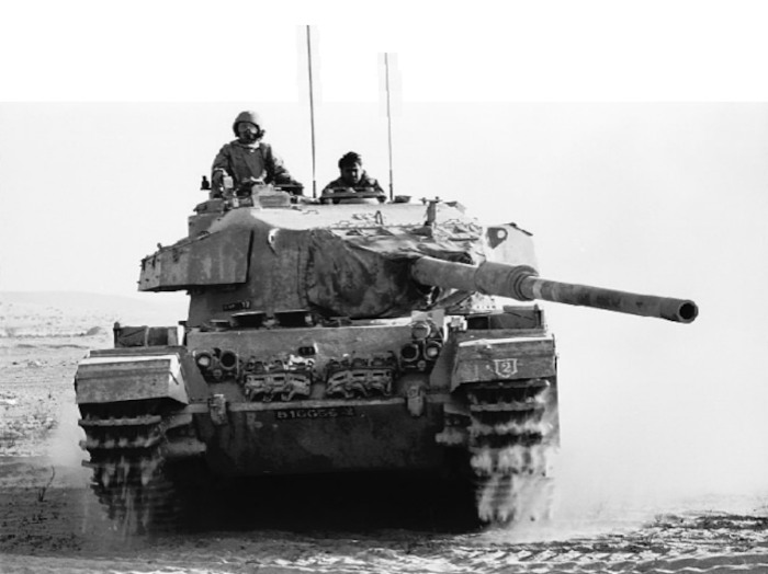 Tanque israelense durante a Guerra do Yom Kippur.
