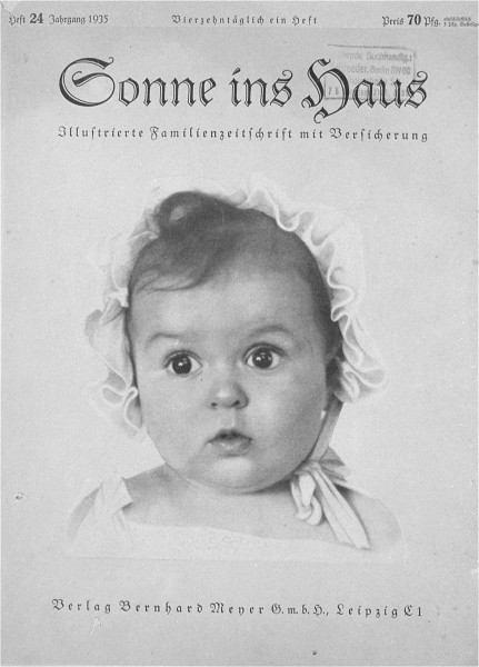Fotografia de Hessy Taft, eleita por Joseph Goebbels como um exemplo de bebÃª perfeito pertencente Ã  raÃ§a ariana.