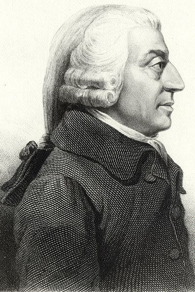 Ilustração retratando Adam Smith, economista escocês considerado o pai do capitalismo.