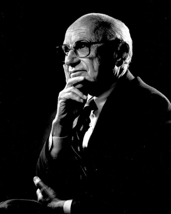 Milton Friedman, teÃ³rico do liberalismo econÃ´mico. 