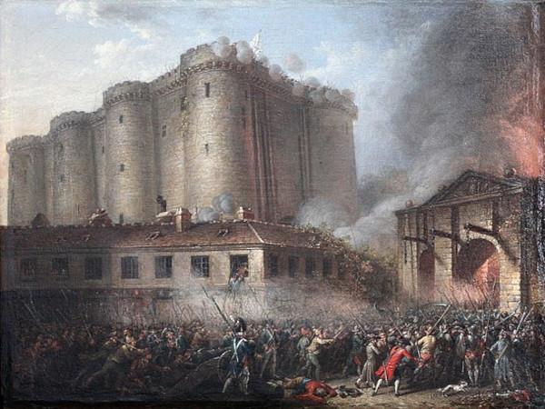 A Queda da Bastilha retratada em pintura de 1791.