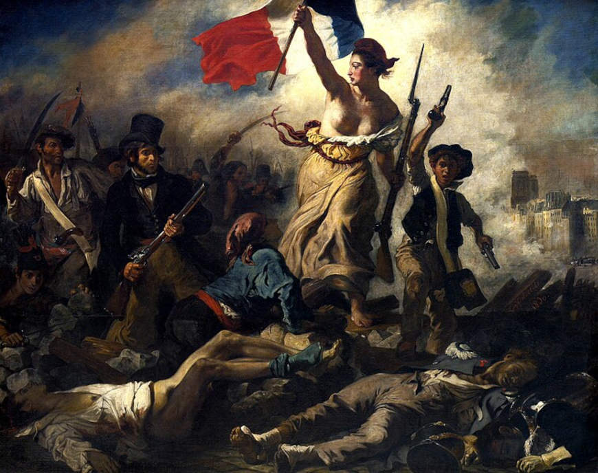 â€œA Liberdade guiando os povosâ€, famosa pintura de Eugene de Lacroix que remete ao nacionalismo francÃªs da revoluÃ§Ã£o.