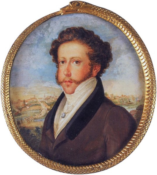 Pintura de Dom Pedro I, o governante do Brasil durante o Primeiro Reinado.