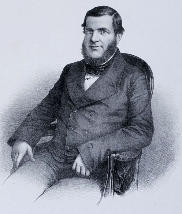 Retrato de EusÃ©bio de QueirÃ³s em 1861.