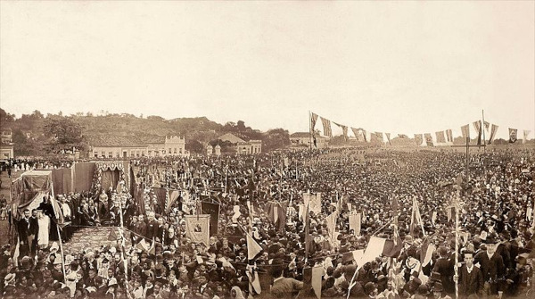 Missa campal realizada em comemoração à abolição, que pôs fim à escravidão no Brasil. Rio de Janeiro - 17/05/1888.