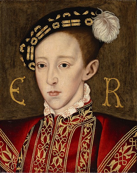 Retrato de Eduardo VI, terceiro monarca da Dinastia Tudor.