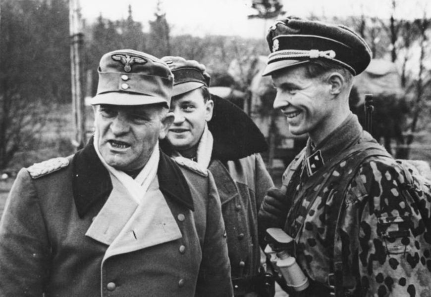 Sepp" Dietrich, comandante alemão durante a Batalha das Ardenas.