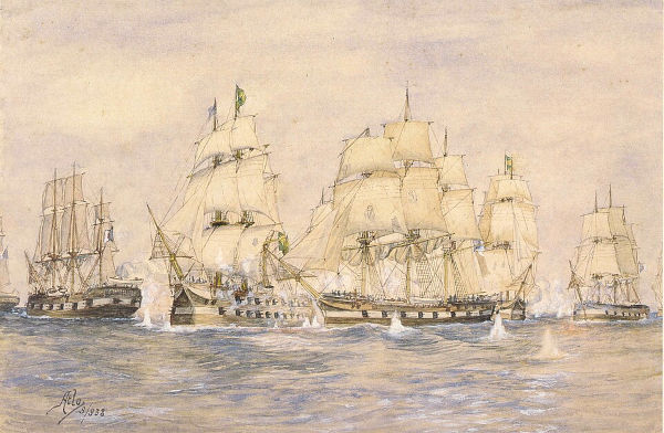 A esquadra de Thomas Cochrane, a qual teve importante papel na Guerra da Independência do Brasil.