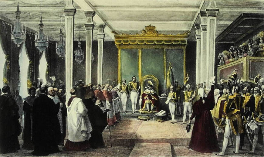 Coroação de Dom João VI no Período Joanino.
