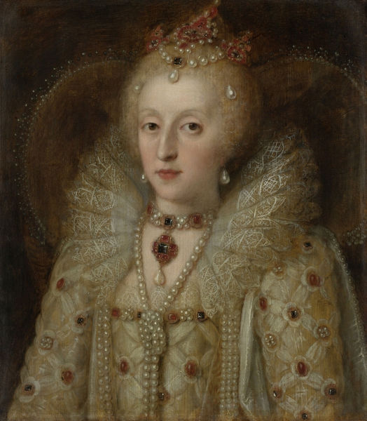 Elizabeth I, rainha da Inglaterra e da Irlanda entre 1558 e 1603.