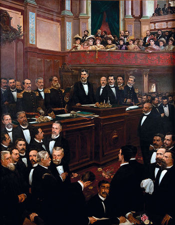 Cerimônia de promulgação da Constituição republicana de 1891