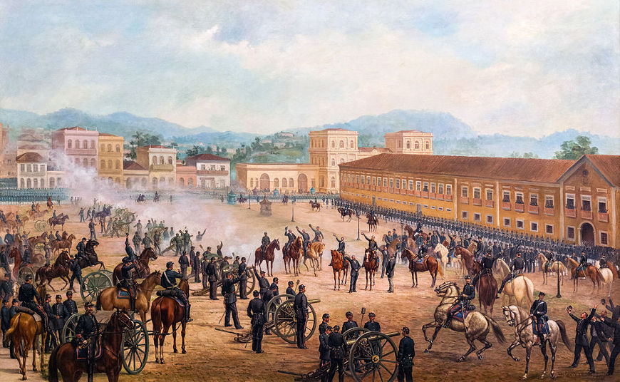 Alegoria da república Quadro pintado por Benedito Calixto, em 1893, retratando a Proclamação da República, que ocorreu em 15 de novembro de 1889.