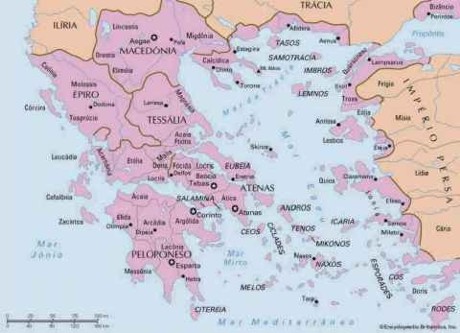 Mapa do Império Grego